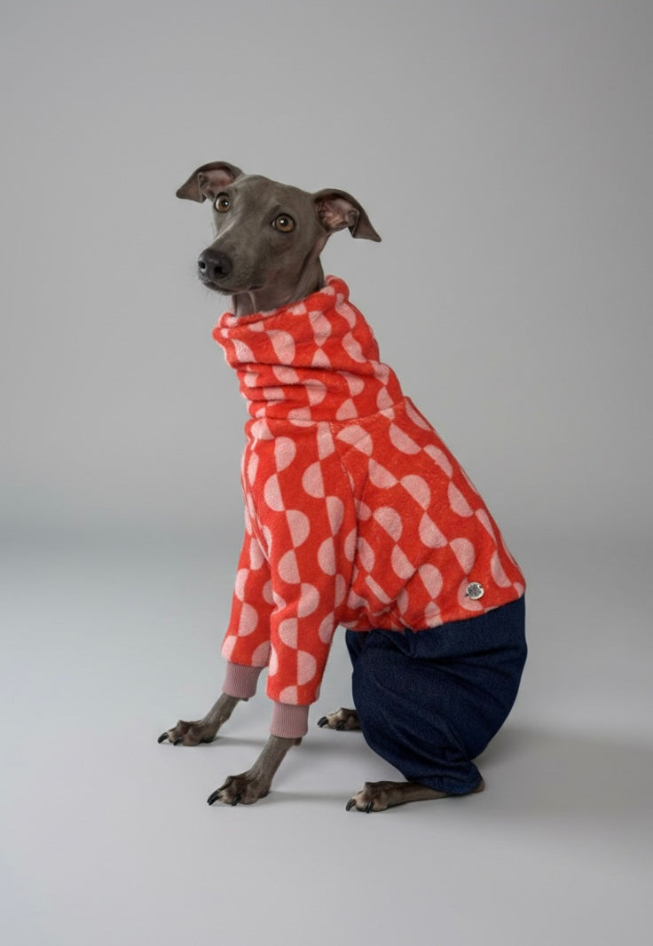 Geometric Polar and Denim Pet Pajamas